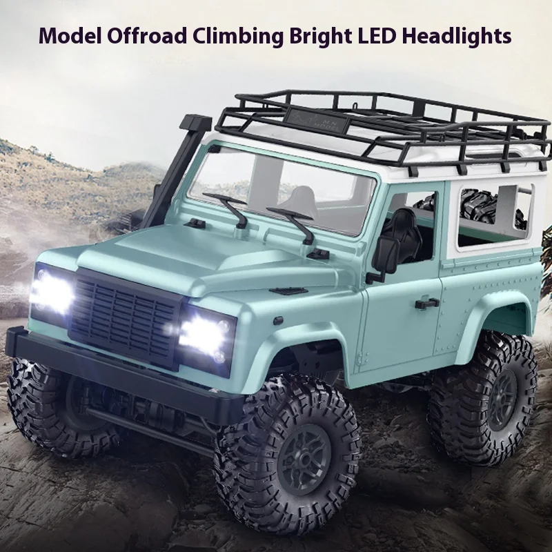 2025 novo MN-90 clássico 4wd drive escalada carro buggy crawler metal com luz carro de controle remoto todos os terrenos corrida 2.4g brinquedos