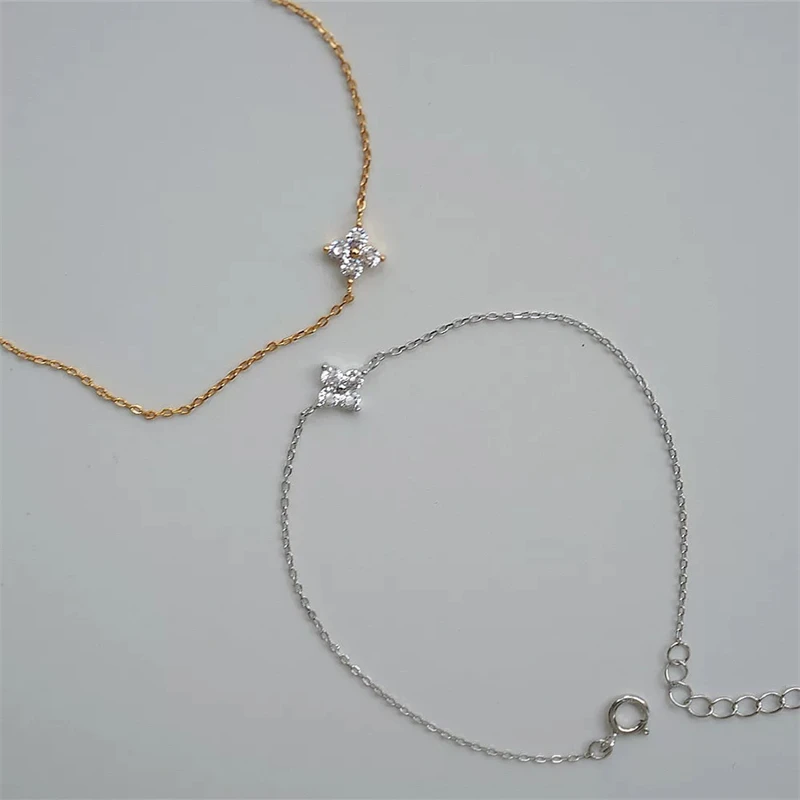 Fashion New Flower Crystal Bracelet for Women Original Design Stainless Steel Korean Bracelet Luxury Jewelry Accessories Gift