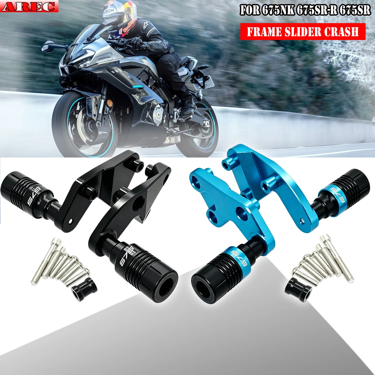 Motorrad-Sturzschutz für CFMOTO 675SR 675NK 675SR-R 675SRR 675 SR NK CNC-Rahmenschieber Verkleidungsschutz Crash Pad Protektor