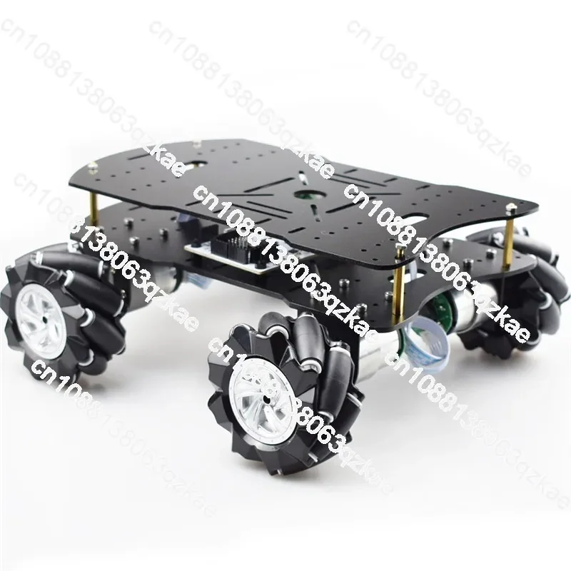 4WD Mecanum Robot Car Smart Car Chassis Kit Load Capacity 10KG w/ 80mm 97mm Omni Wheels Unfinished