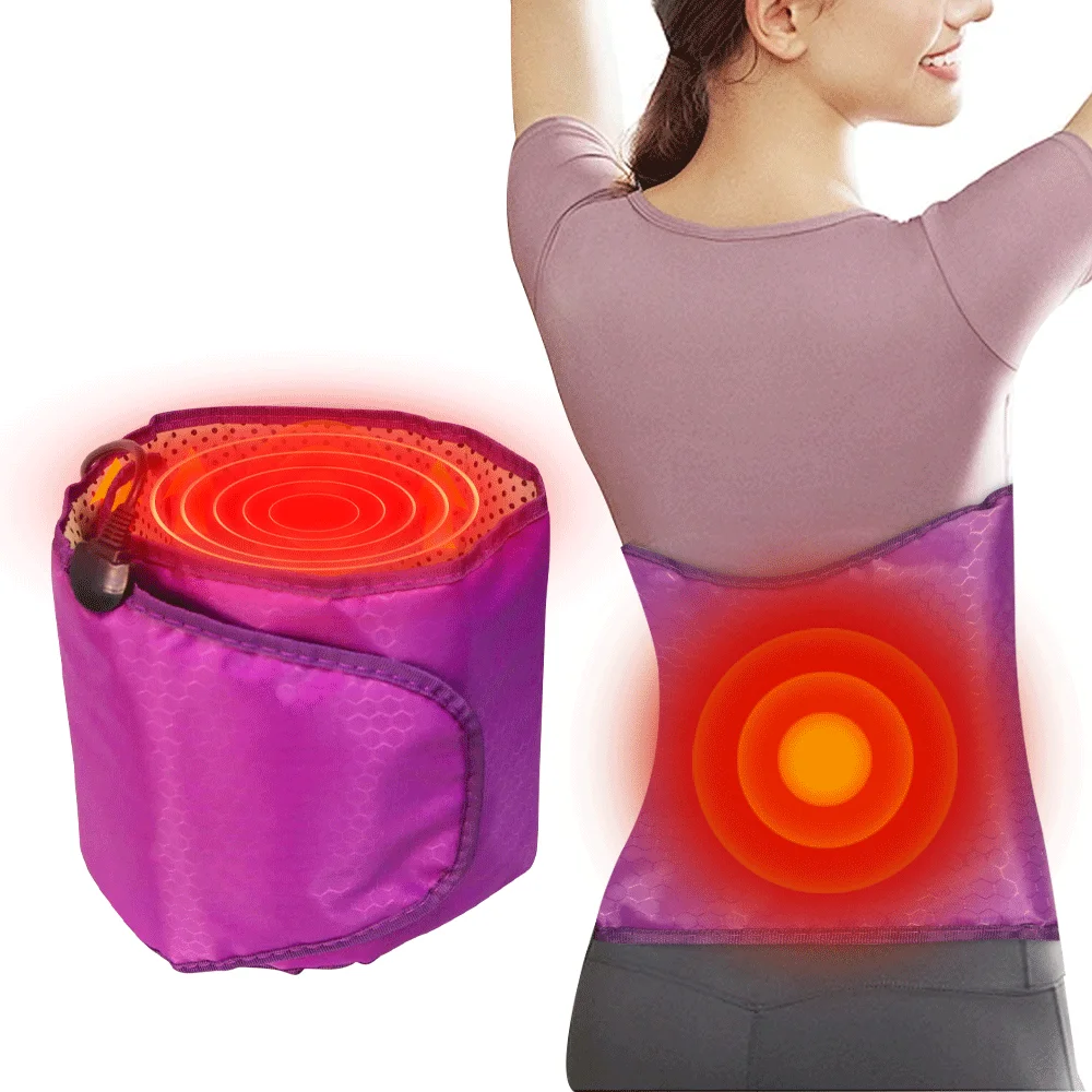 Electric Heating Belt Vibration Slimming Waist Sauna Warm Weight Loss Beauty Far Infrared Belly Trimmer Back Pain Relief Tool