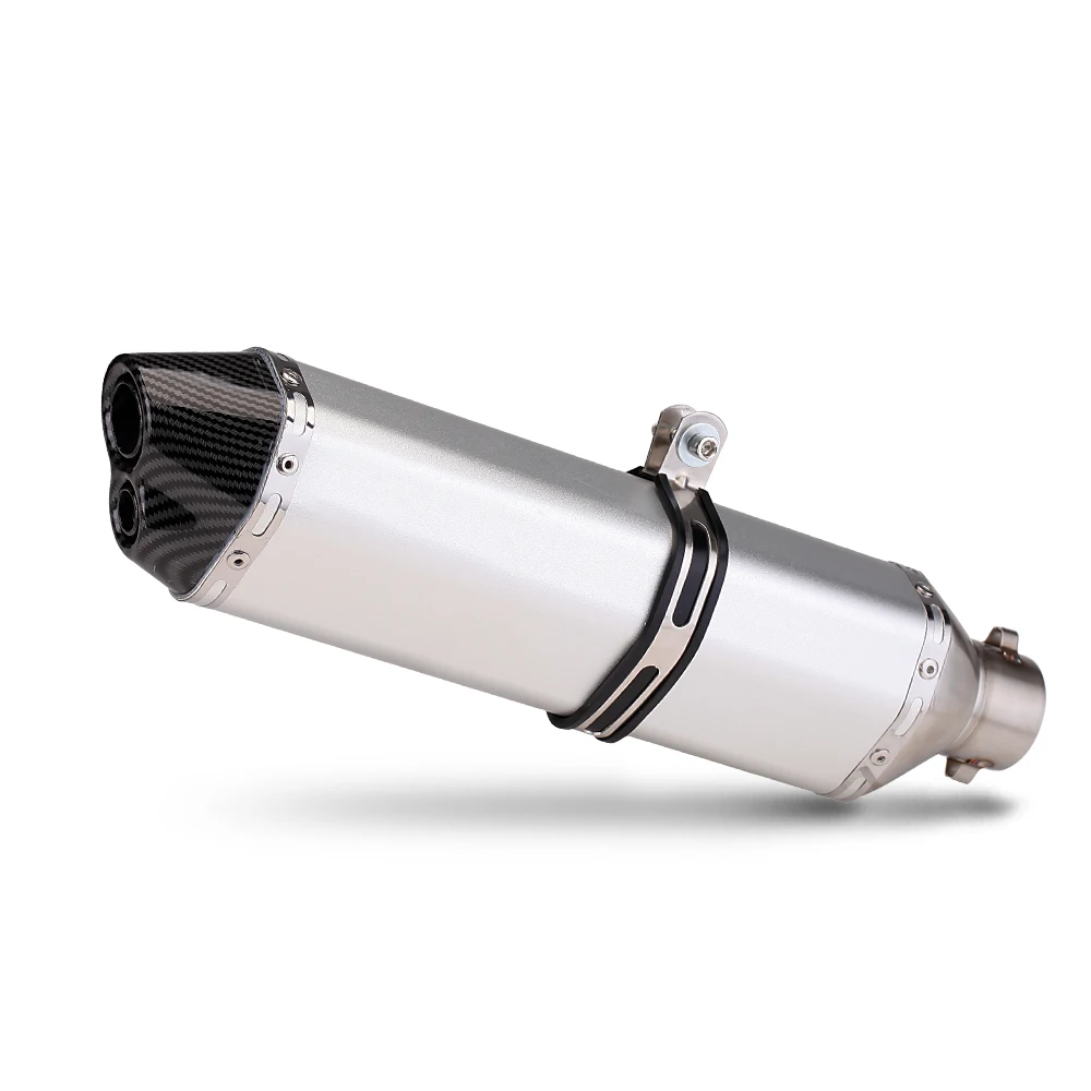 Motorcycle 51mm Exhaust 470mm Muffler Silencer Moto FoR z650 mt07 cbr250rr crf150 mt03 mt15 cbr500r cb750 hornet