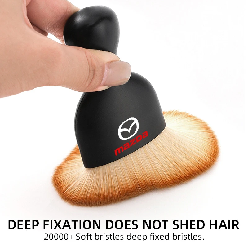 Car Interior Cleaning Soft Brush With Car Wash Towel Microfiber Cleaning Rag Cloth For Mazda CX3 CX-5 CX5 CX7 CX9 MX5 Axela view 5