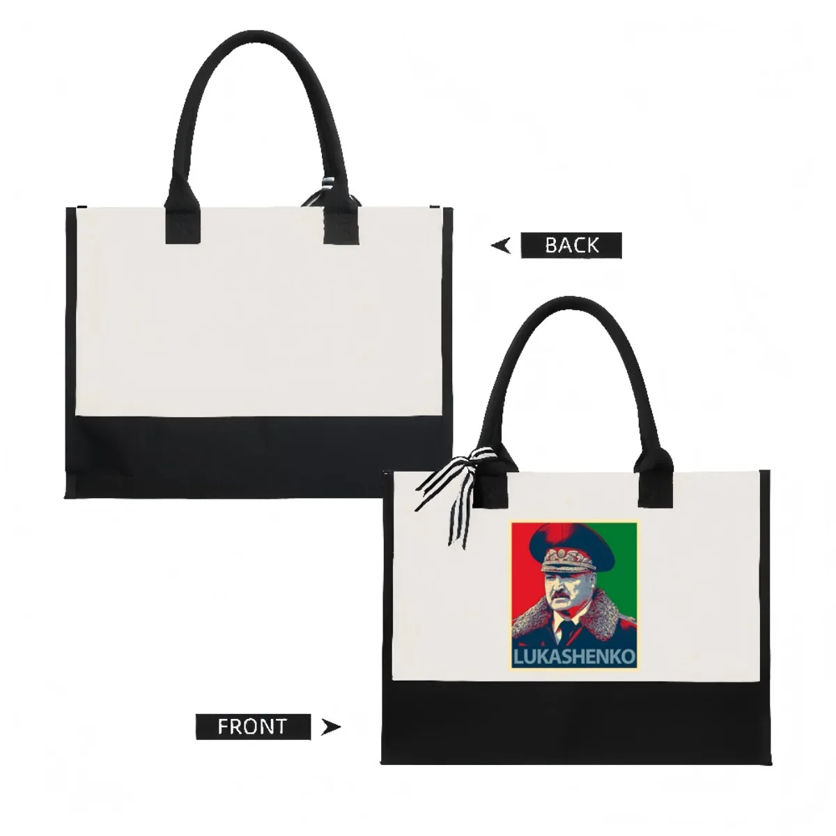 ألكسندر لوكاشينكو 2026 وصل حديثًا حقيبة حمل عصرية واسعة وقابلة لإعادة الاستخدام بنمط طباعة 2 نغمة شديدة التحمل بكتف كبير #2