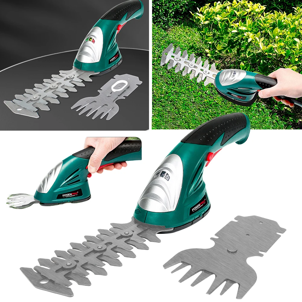 2 in 1 Cordless Grass Shear Hedge Trimmer Rechargeable Electric Hedge Trimmer Handheld Grass Cutter Hedger Shear Garden Tool