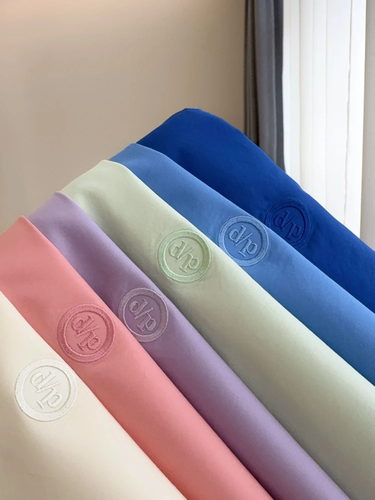 Nok Xiaola marque authentique DP été 2025 nouveau Sle bouton unique brodé irt polyvalent coton Long Sve Pol...