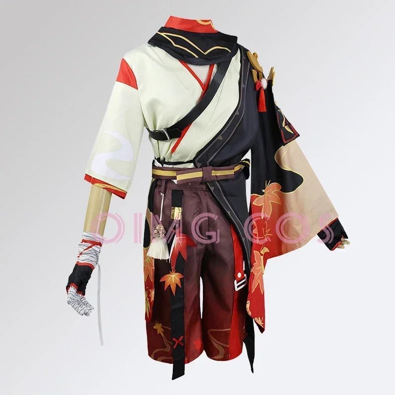 Genshin Impact Kaedehara Kazuha Cosplay Kostüm Uniform Perücke Anime Halloween Kostüme für Männer Spiel