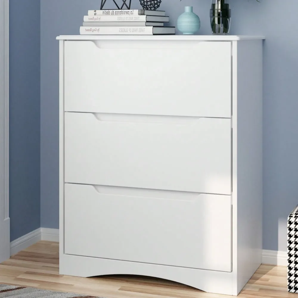 

Drawers Storage Cabinet, Bedroom Drawer Cabinet, Freestanding White Drawer Cabinet, Cabinet With AntiTip Drawers, Suitable For