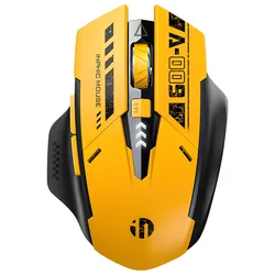 Inphic A9 2.4G Bluetooth Rechargeable Wireless Silent  Gaming Mouse   Three-mode  Mecha Style Mouse   For Pc  Office  Laptop