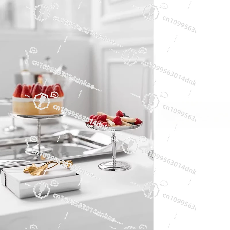 European Ins Style Stainless Steel Pudding Cup Cake Plate Light Luxury Ice Cream Cup Ice Cream Cup Snack Fruit Display Plate