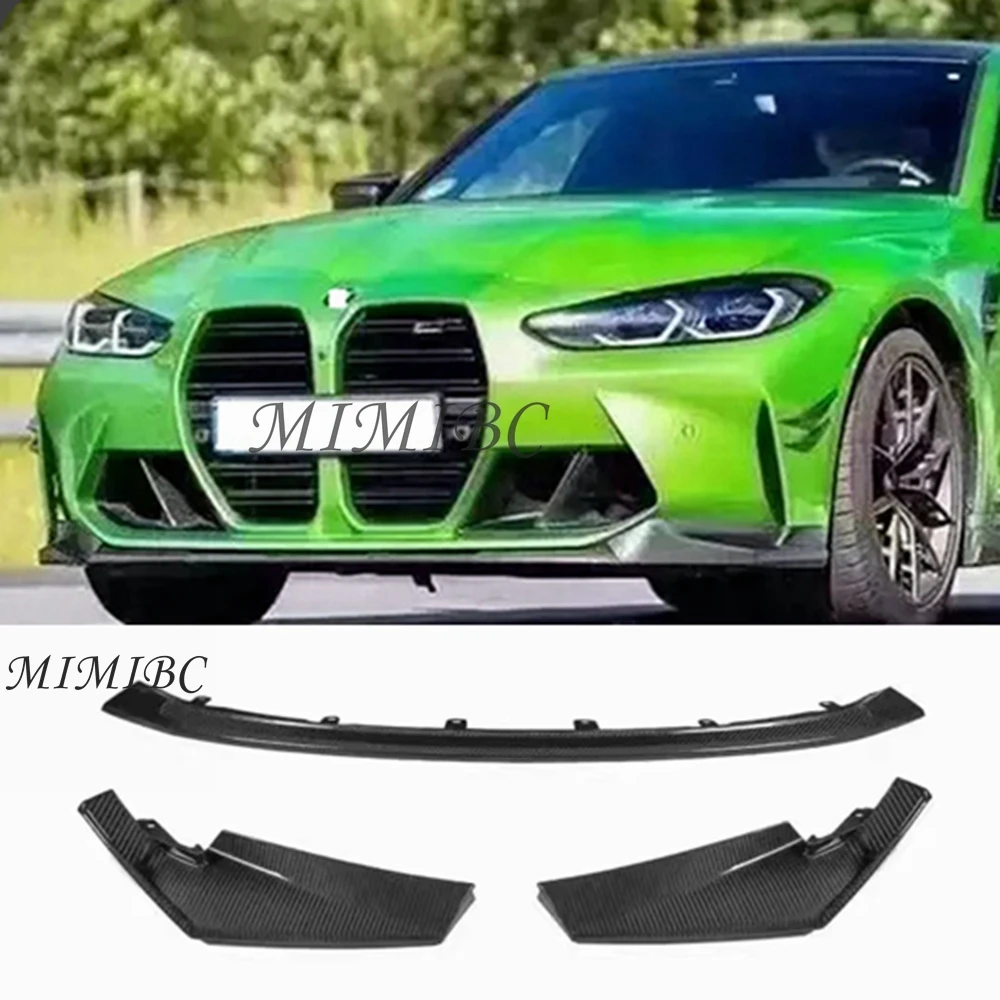 For BMW M3 G80 M4 G82 Carbon Fiber Front lip Car Front Bumper Diverter Spoiler Diffuser chin CSL Style upgraded body kit