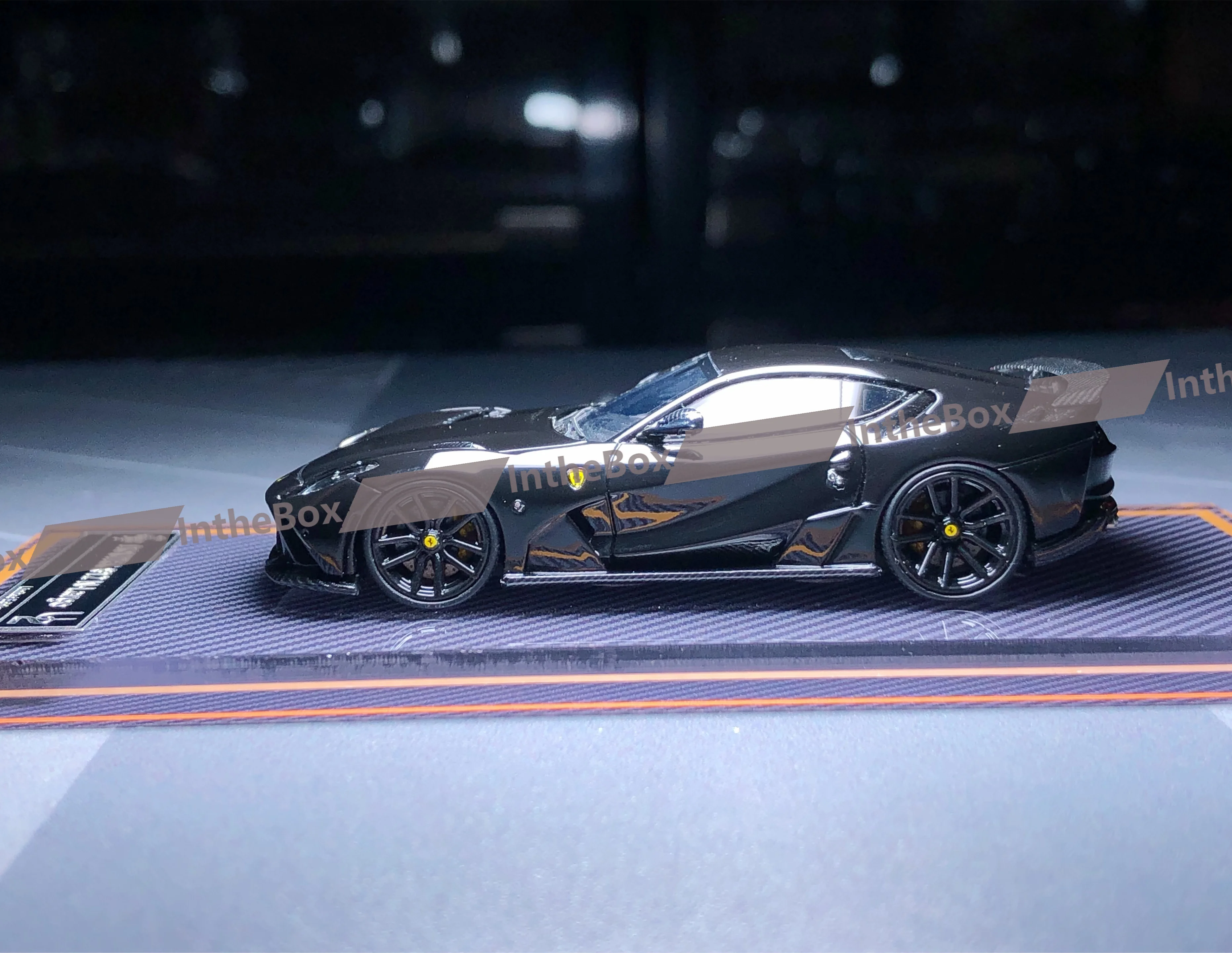 U2 1:64 Novitec 812 GTS Superfast Black Resin Model Car Collection Limited Edition Hobby Toys