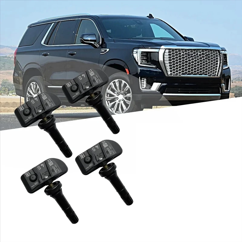 

4PCS TPMS 433MHZ Tire Pressure Monitoring Sensor 13533166 For 2021 GMC Yukon Cadillac Escalade ESV Chevy Tahoe Suburban 13542523