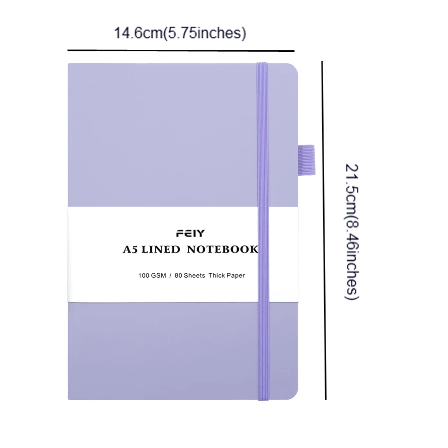 A5 Skizzenbuch mit Gummiband, kleines Notizbuch und Tagebücher, Schreibwaren, Tagebuch, Schreibblöcke, Büro- und Schulbedarf – Detail 7