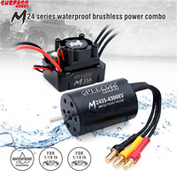 SURPASS HOBBY Waterproof M2430 2435 2440 Brushless Motor W/ M35A ESC 2S Combo for Wltoys 1/16 1/18 RC Truck Monster Car Boat