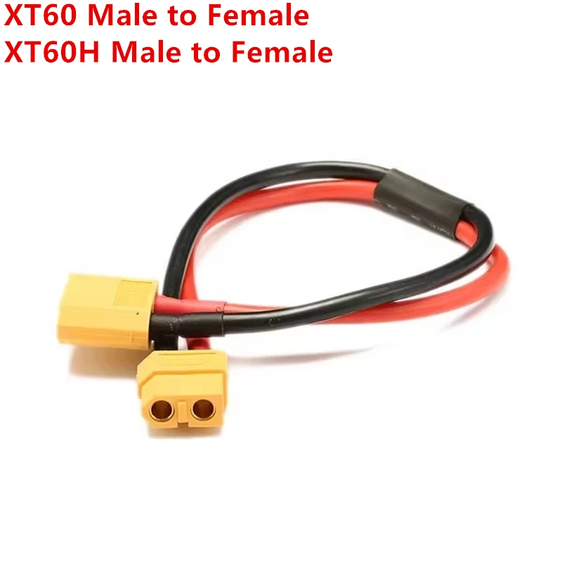 Model Airplane Battery Power Transfer Cable Xt60 Male To Xt60 Female Plug With Sheath Xt60h Extension Cable 12/14awg