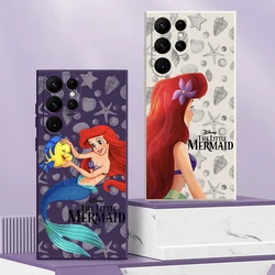 Disney Little Mermaid For Samsung Galaxy S24 S23 S22 S21 S20 Ultra S10 Plus S23 S21 S20 FE Phone Case Carcasa Coque