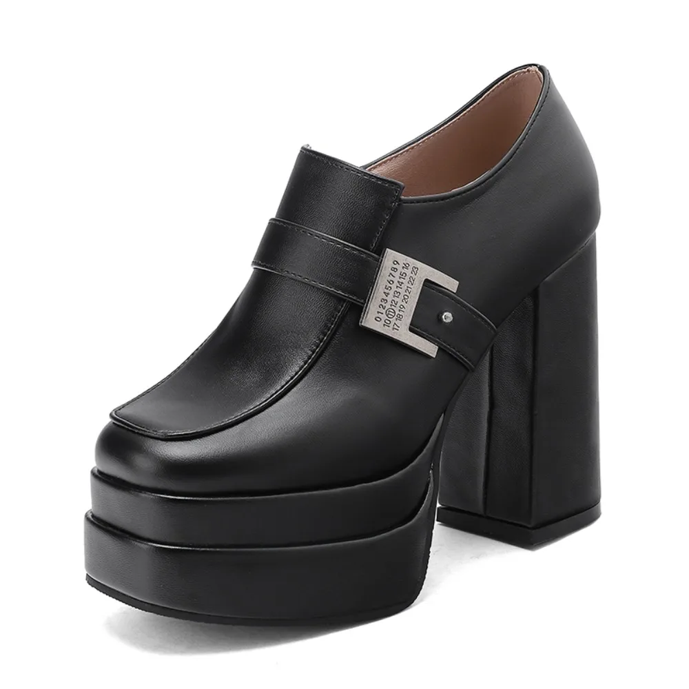 

Женские туфли на блочном каблуке, весна-лето, элегантные, модные, с квадратным носком, на молнии, для вечеринок, офиса, свадьбы, на платформе, большие размеры 30-49, 50