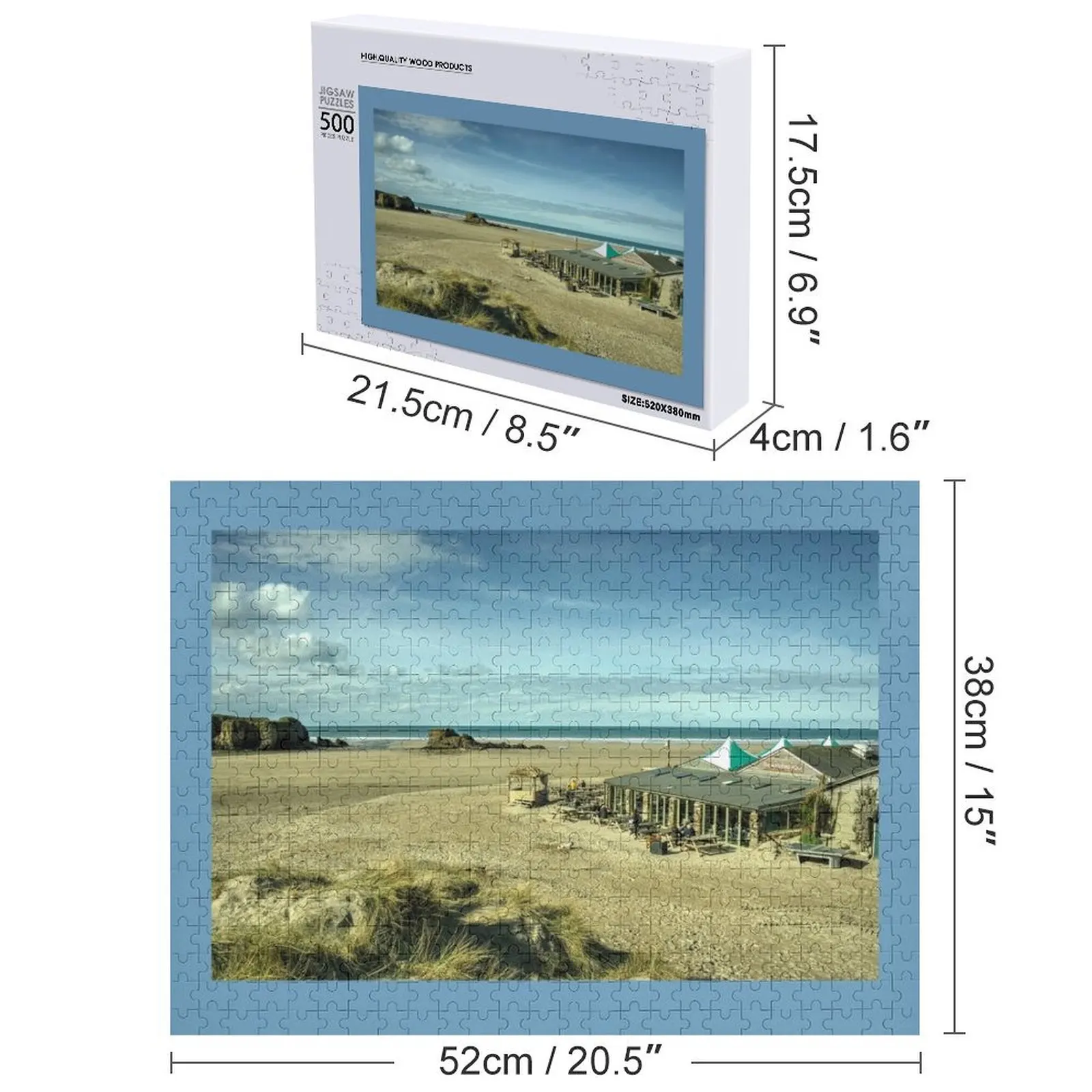 Le pub sur la plage Puzzle avec Photo personnalisée Photo en bois Puzzle en bois personnalisé pour adultes Puzzle