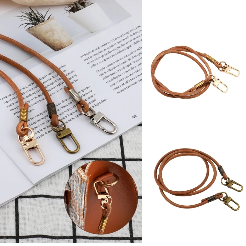 Lady Purse Strap DIY Handcraft Bags Strap Round Band Shoulder Strap with Buckle Crossbody Bag Replacement Strap Belt