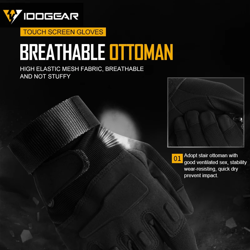 IDOGEAR Tactical Winter Combat Gloves Touch Screen Military Knuckle Driving Warm Windproof Mittens Caza Outdoor Sports Airsoft