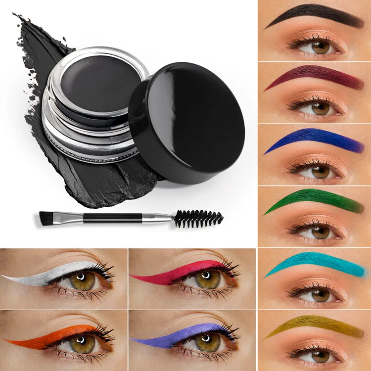 Long-Lasting EyeLiner Creme, Gel Delineador, Impermeável, Quick Dry, Cosmético profissional, Logotipo personalizado