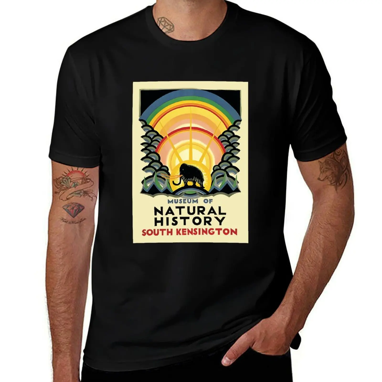 

Vintage London Poster - Natural History Museum in South Kensington, 1925 T-Shirt t shirt personalised funny t shirts man T-shirt