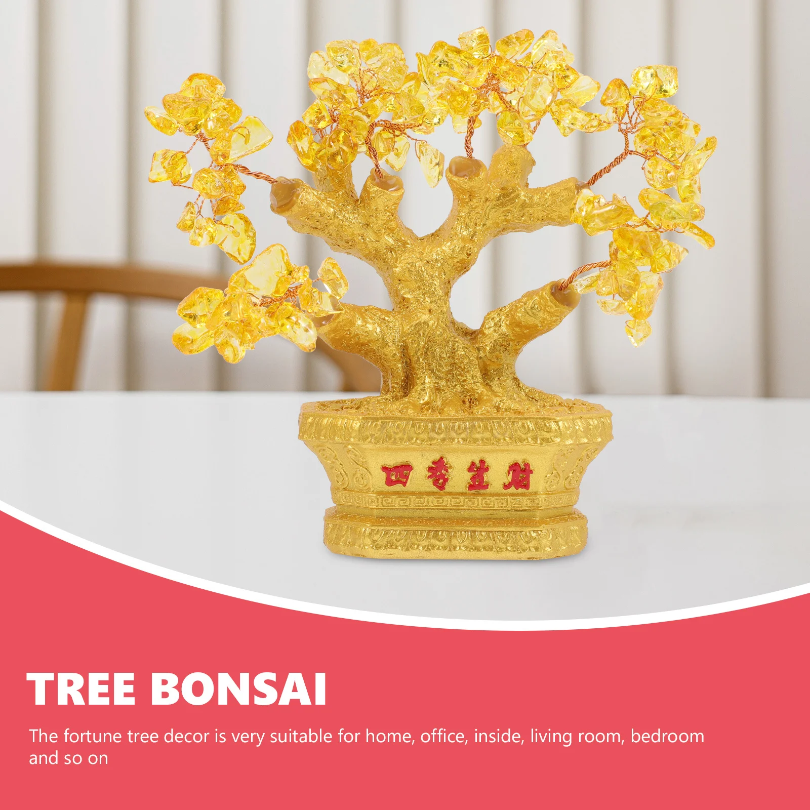 

Crystal Fortune Tree Decor Natural Crystal Money Bonsai Desktop Ornament Home Office Decoration Gift Fortune Tree Statue