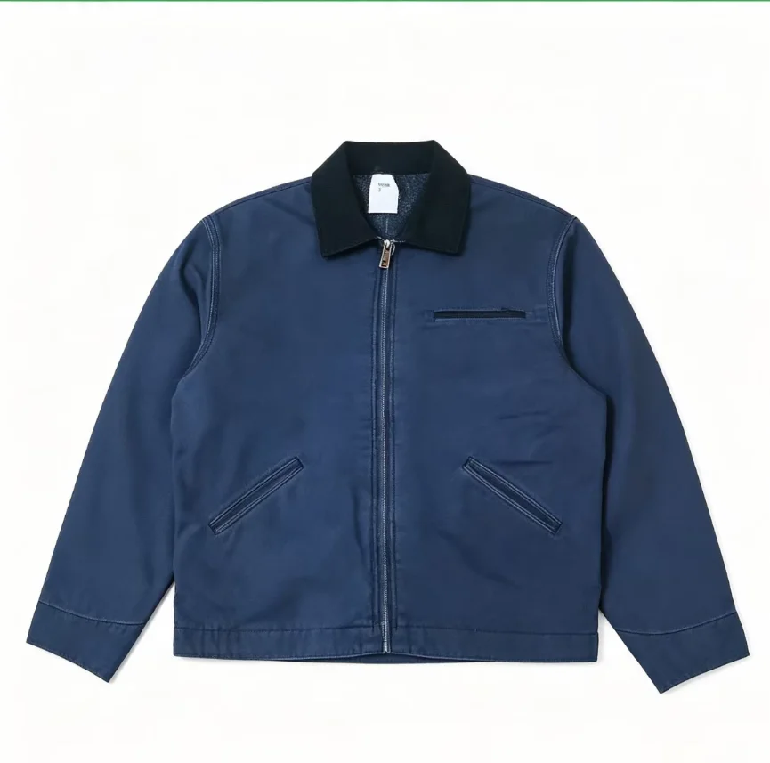 Spring and Autumn Barn style canvas distressed washed vintage short and wide jacket