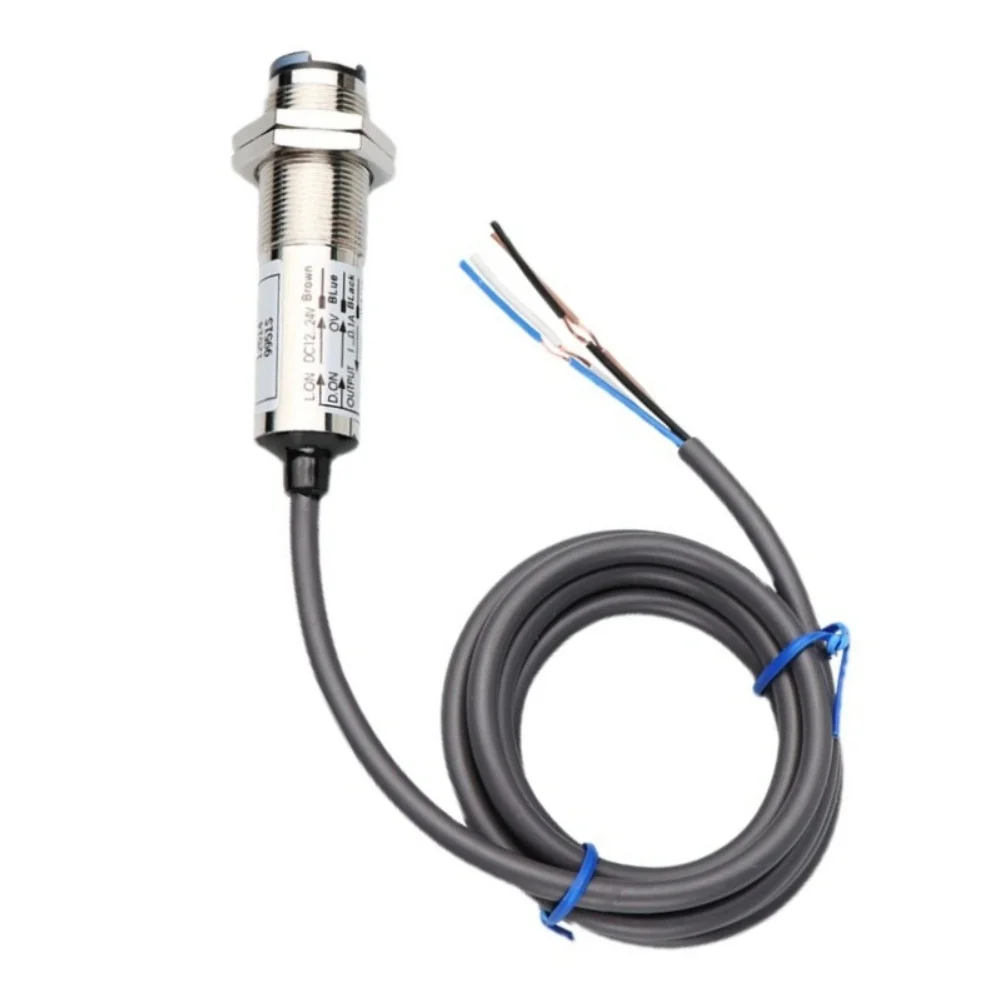 40N and 40P Infrared Diffuse Sensor 4 Wire Open Closed Detection 10-30VDC Metal Housing 64mm Length 18mm Diameter