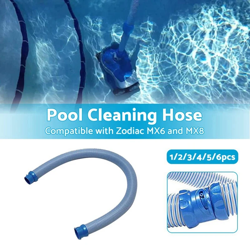 6PCS Pool Cleaning Hose For Swimming Pool Cleaner Hose Twist Lock Hoses Replacement For Zodiac Mx6 Mx8