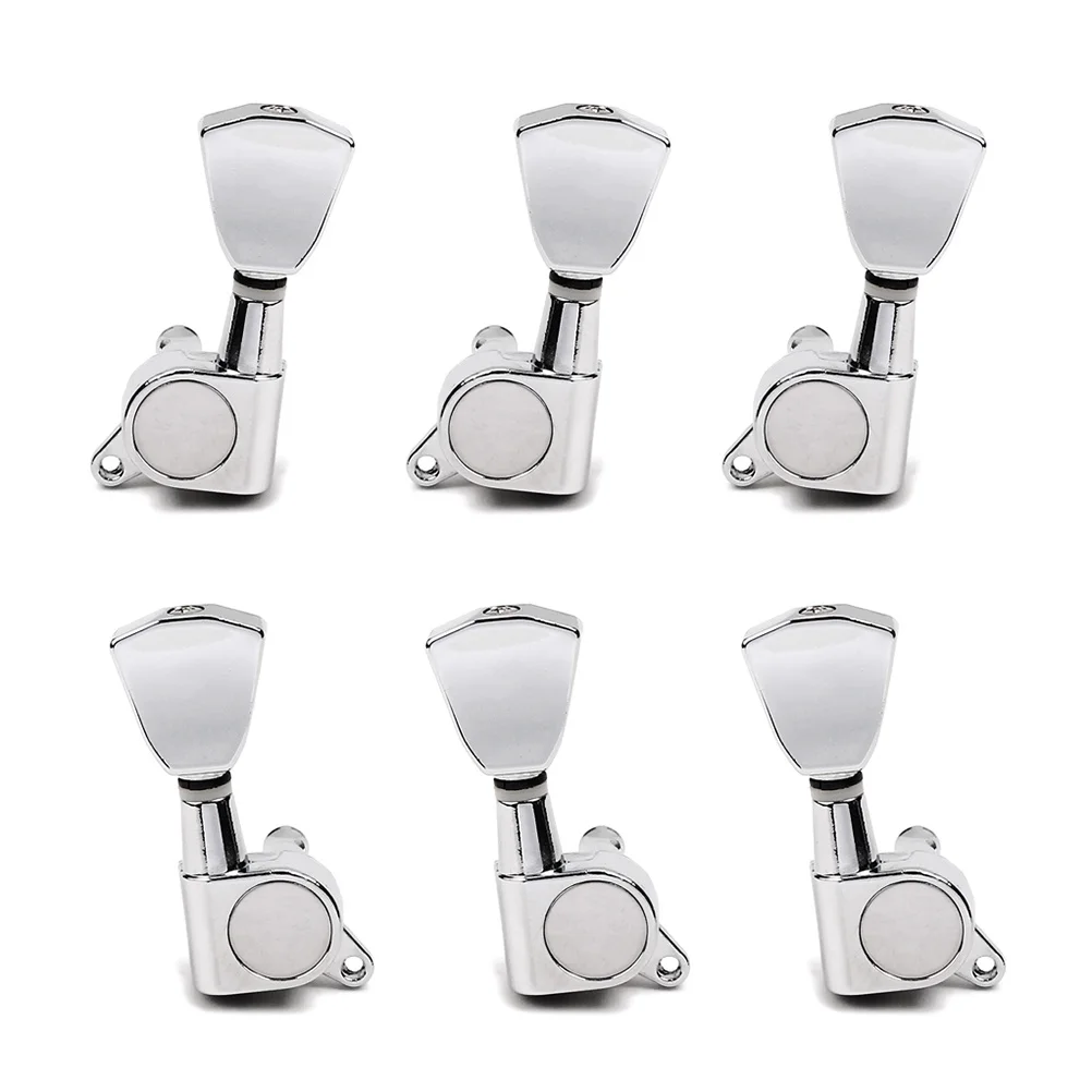 

6Pcs Electric Guitar Tuners Chrome for Acoustic Electric Guitar Portable Tuning Machines Replacement Parts