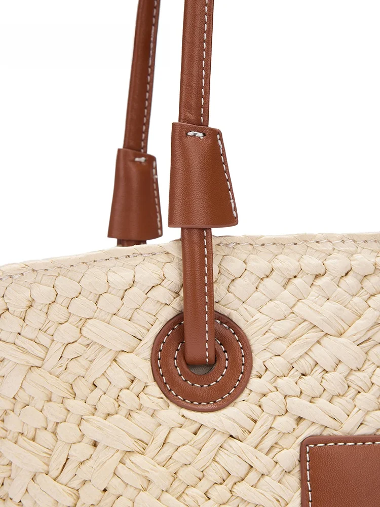 

Hotwind 2025 Summer New Women's Vaion St Woven Single oulder Bag Large Capaci Commuter Tote Bag Modern Neutral Sle