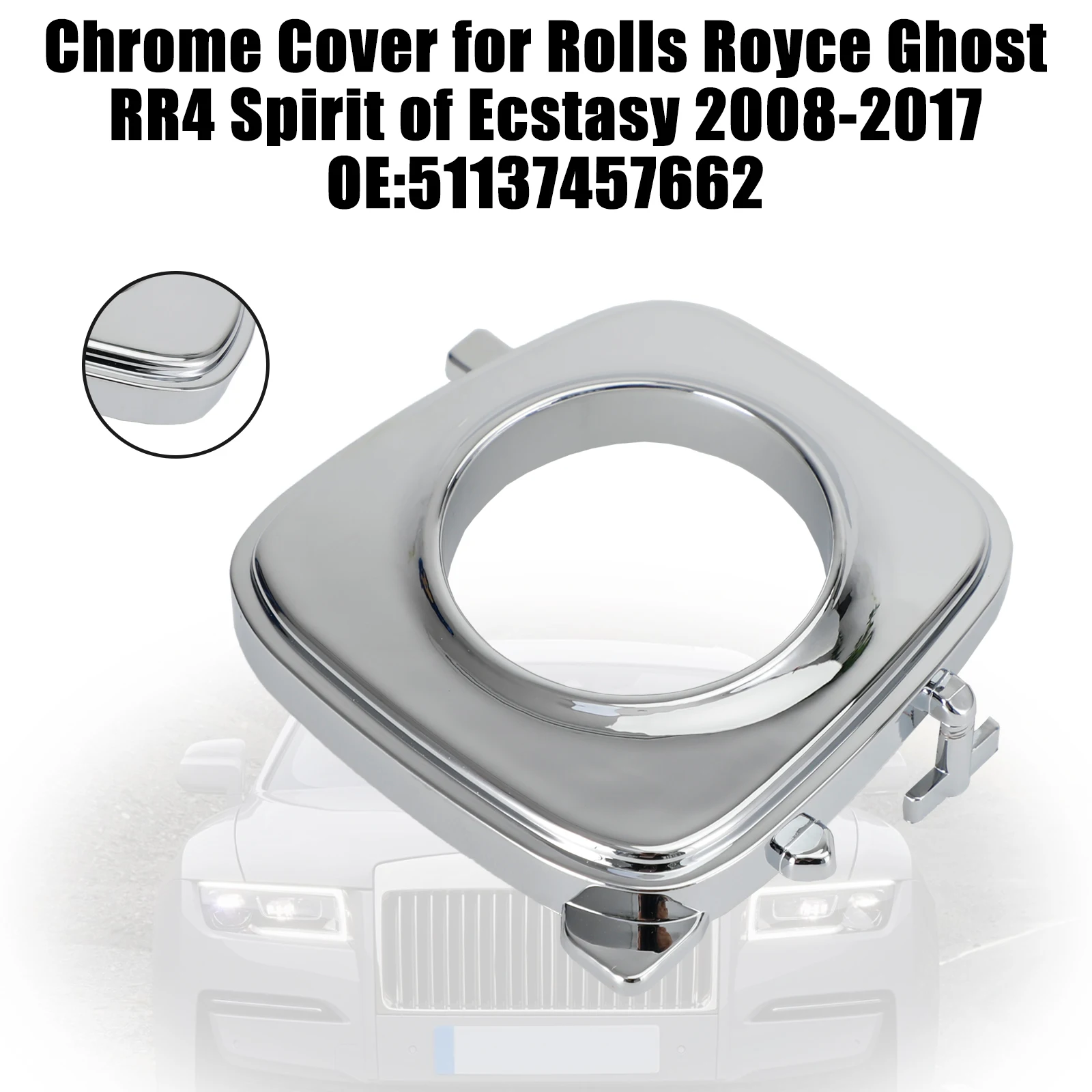 Artudatech Chrome Cover for Rolls Royce Ghost RR4 Spirit of Ecstasy 2008-2017 51137457662 Car Accessories