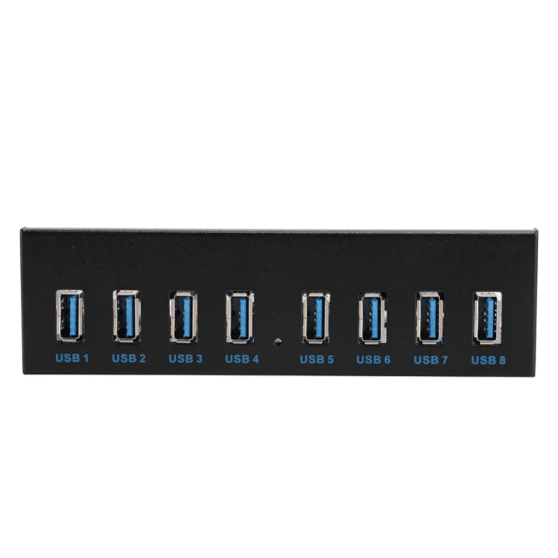 USB3.0 19PIN 8 Ports Hub Optical Drive Extension Front Panel Adapter For PC Computer