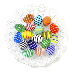 6pcs Wholesale Lovely Mini Murano Glass Easter Eggs Ornament Handmade Rare Oval Marbles Fairy Garden Micro Landscape Decoration