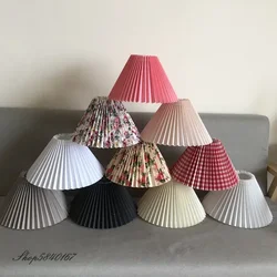 New Pleats Lampshade for Table Lamp Standing Floor Lamps Korean Style Pleated Lampshade Cute Desk Lamp Shade Bedroom Lamps E27