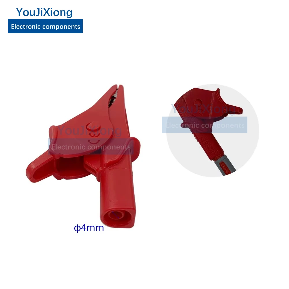 Opening 36mm Dolphin Clip Large Medium Small High Voltage Fully Enclosed Alligator Clip, Tail 4mm Banana Plug Jack