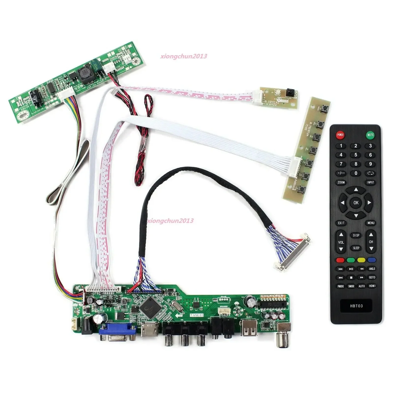 

Для 30-контактного HR236WU1 LVDS TV56 ЖК-дисплей со светодиодной подсветкой VGA AV USB HDMI-совместимый комплект платы контроллера 1920 × 1080 Экран панели DIY
