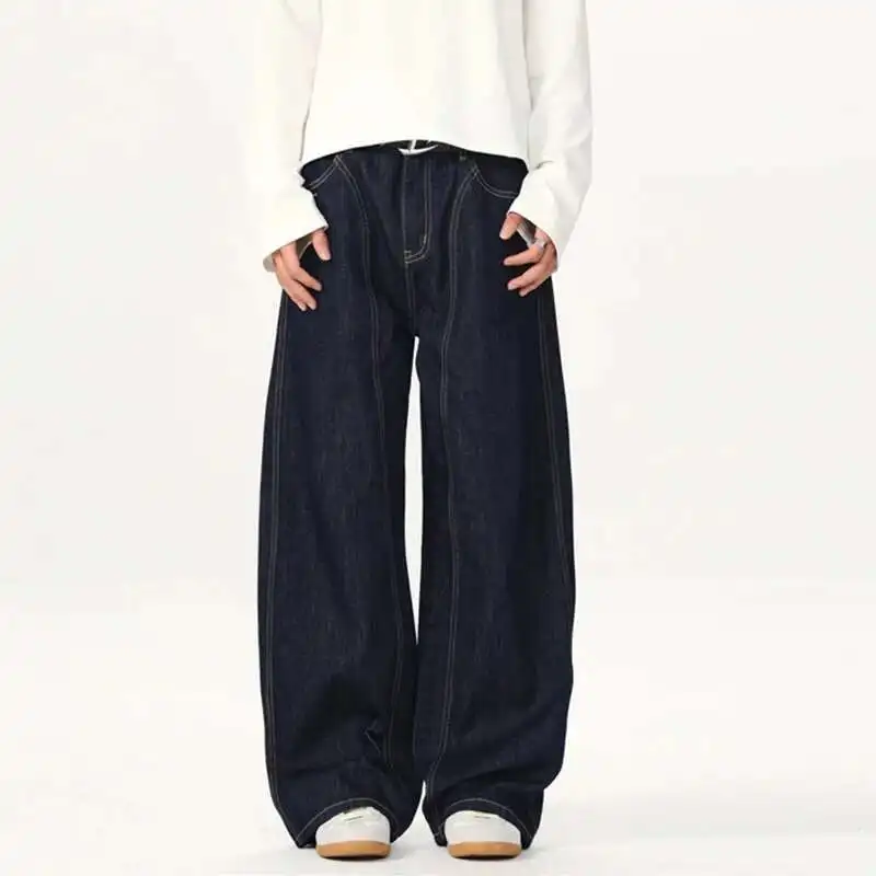 

Male Denim Pants New Fashion Spring Men Jeans Wide Leg American Style Trendy Men's Clothing Loose Fitting
