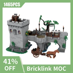 1452PCS European Medieval Street View Castle Center Bridge creative ideas Retro childToy Birthday Gift building blocks MOC-10305