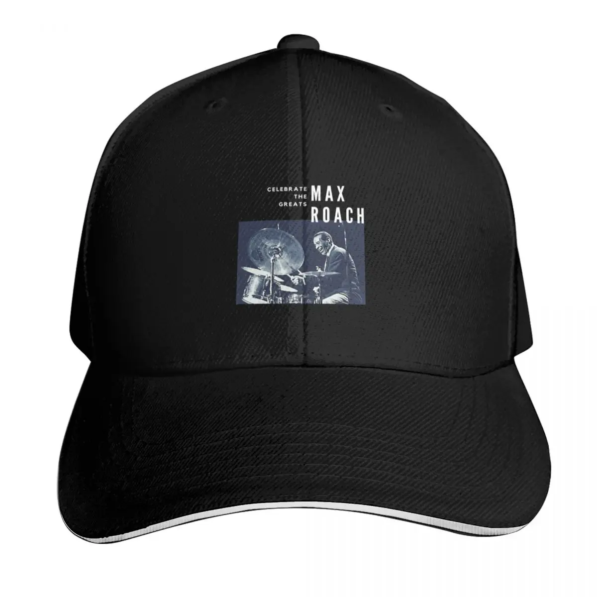 Max Roach Great Jazz Drummer Musician Baseball Cap Lightweight Packable Gift for Him Her Casual Daily Wear