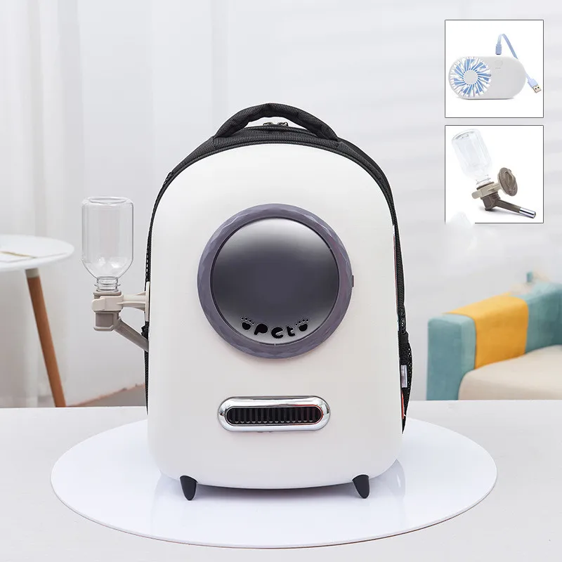 

Cat Carrier Breathable Pet Dogs Cats Creative Backpack Travel Space Capsule Cage Puppy Dog Carry Bag Kitten Handbags Kettle fan