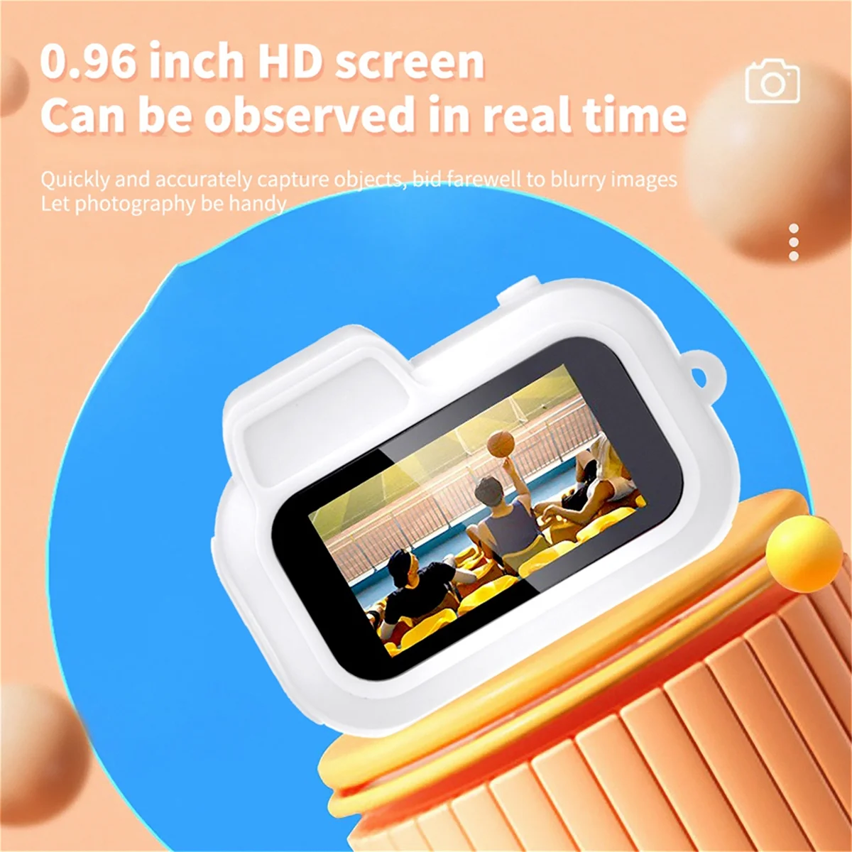 QA88X كاميرا رقمية صغيرة 1080P 2MP 100 دقيقة عمر البطارية كاميرا فيديو صغيرة مع شاشة ملونة شريط للرسغ للمراهقين والأطفال، أ