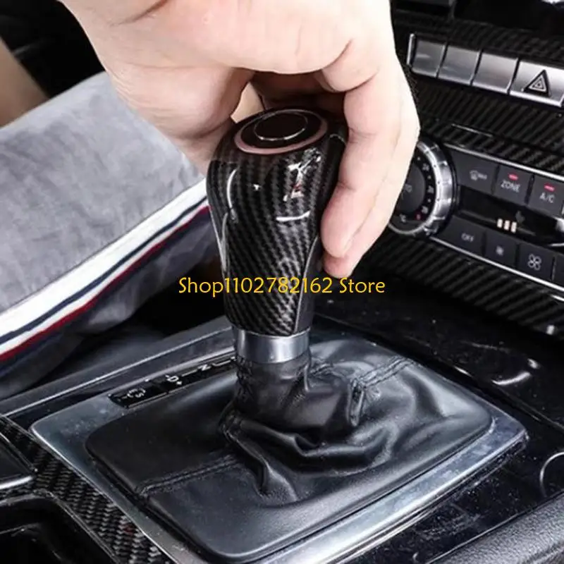 

547B Precisions Fit Gear Shifts Knob Cover Carbon Fiber Texture Wear Resistant Shifts Cover stylish vehicle Accessory for GLK