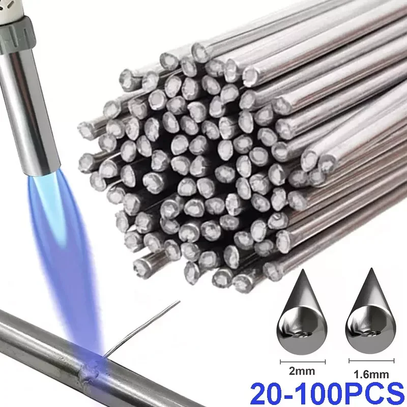 100PCS Universal Welding Wire Solution Low Temperature Welding Flux-Cored Rods 33cm Easy Melt Aluminum Solder Powder Weld Bar