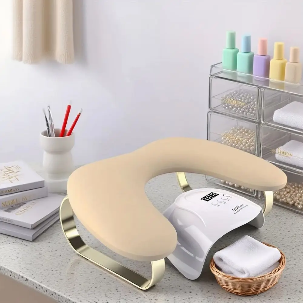 U Shaped Nail Arm Rest Cushion Tilt Design Space-saving Nail Art Stand Arm Rest Hand Support Manicure Hand Pillow