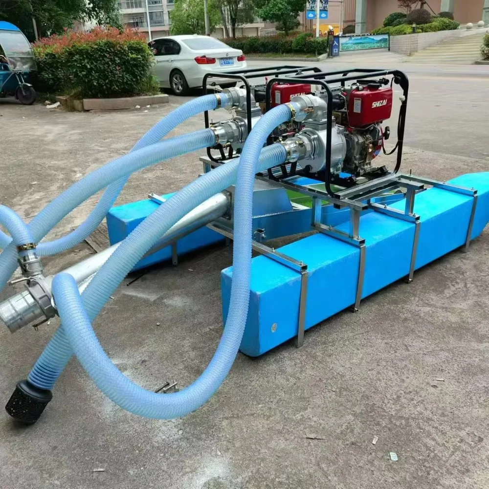 siphon dredger with anti-corrosive design, suitable for salt water environments, main components are engine, pump, motor, gear