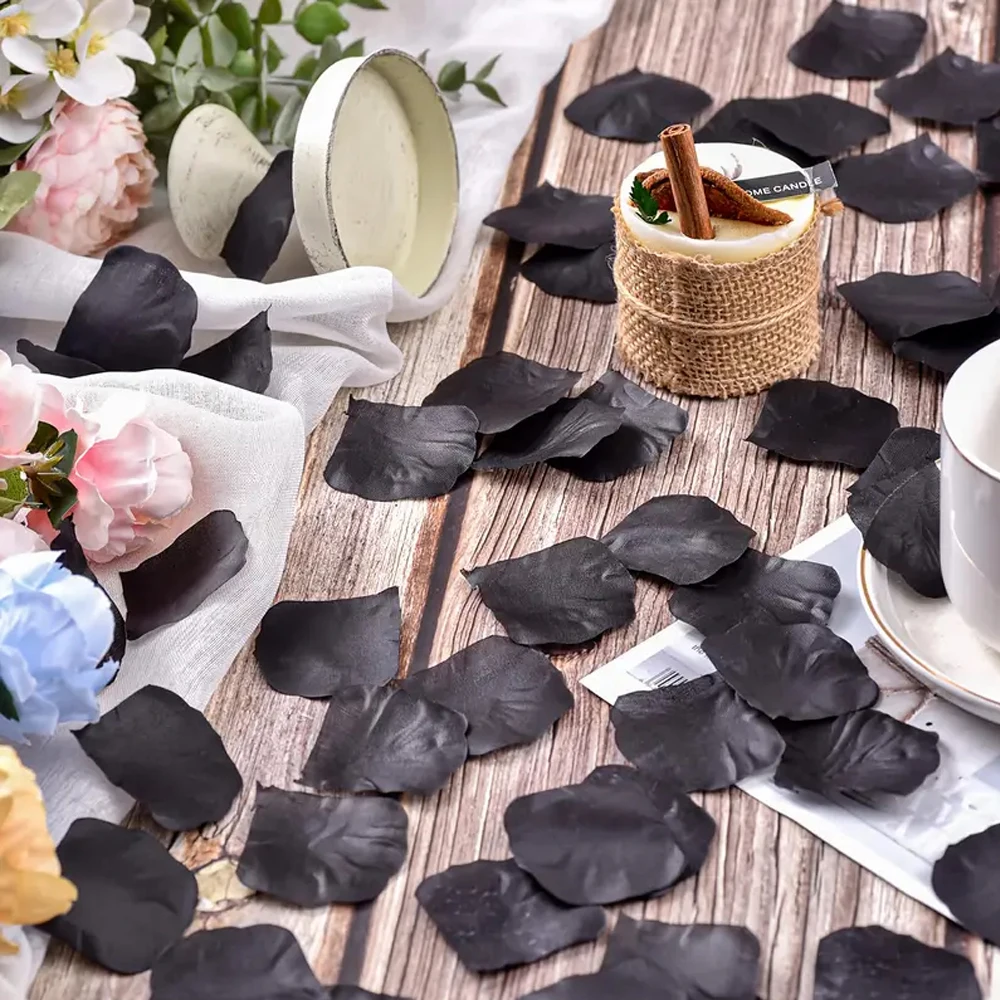 100-10000pcs künstliche gefälschte Rosen blätter bunte rote Weißgold rosen Blüten blätter Blumen für romantische Hochzeits feier Valentinstag Dekor – Detail 12