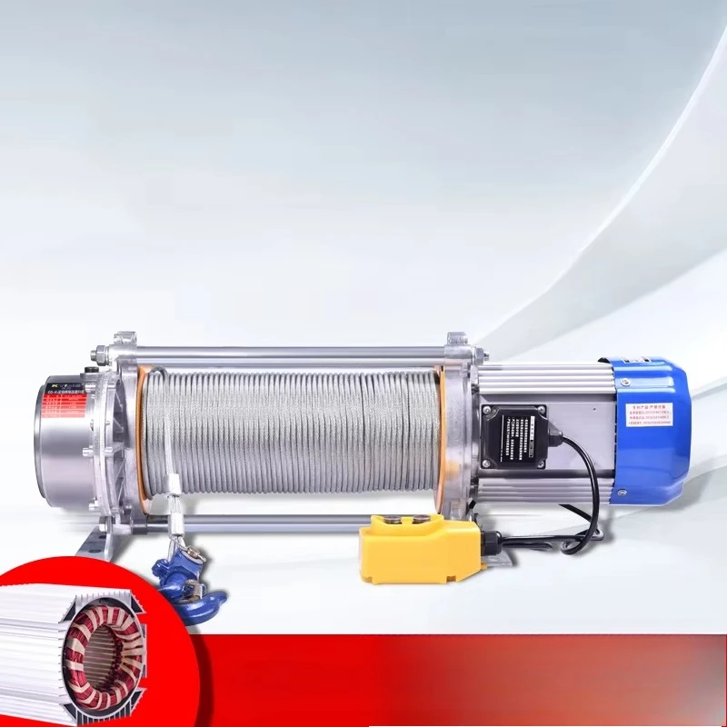 Applicable to 220V hoist winch 3 tons household crane fast electric hoist silent freight elevator decoration lifting 1t-1.2t